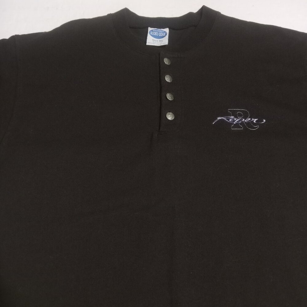 Roper Men's VTG Rodeo Gear Metal Button SS Crewneck Shirt Size XL Made in USA